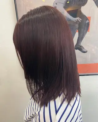 ミディアム カラー 暖色系特化さくら /福岡天神/レイヤーのヘアスタイル