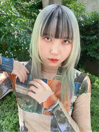 ショート カラー パーマ ヘアアレンジ メンズ キッズ ネイル マツエク・マツパ アイブロウ 🐺ウルフ×ハイトー ン🖤Yukinoのヘアスタイル