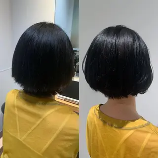 ショート 透明感カラー ボブ/ 直感カラー診断のヘアスタイル
