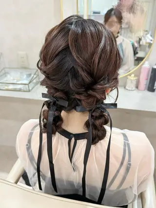 ヘアアレンジ セットサロンCURE 🩵あんみのマツエク・マツパデザイン