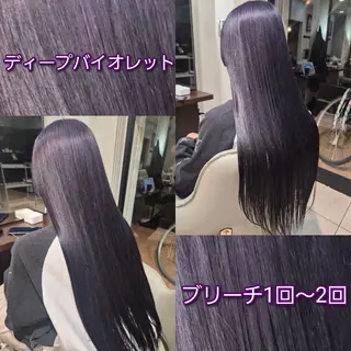 ロング カラー 雅/ダブルカラー/ 白髪ぼかしハイライトのヘアスタイル