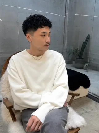 パーマ メンズ Pia ツボイ ケイタのヘアスタイル