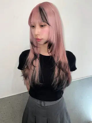 ロング REINA/デザイン /ハイトーン/原宿のヘアスタイル