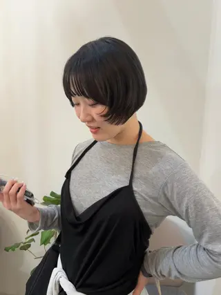 ショート カラー ラフパーマ🤎ベージ ュカラー🤎annaのヘアスタイル
