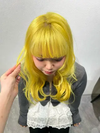 セミロング 【ピンク/ラベンダー 】mao🐩💜のヘアスタイル