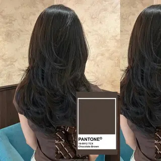 ロング カラー 🍒海外レイヤー/ ダブルカラーMomoのヘアスタイル