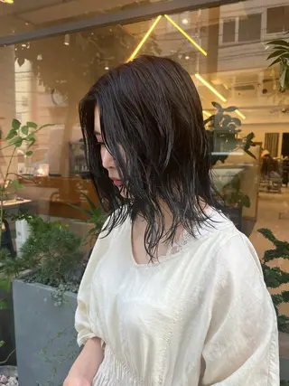 セミロング パーマ 韓国好き🇰🇷 美容師MIKUのヘアスタイル