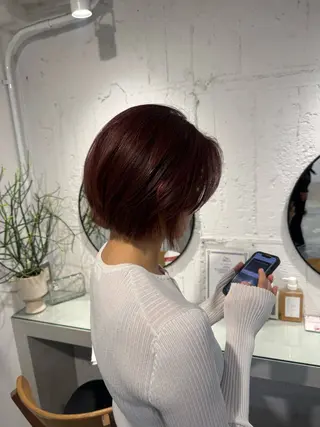 セミロング 新宿/顔周りカット +レイヤー=しずく♩のヘアスタイル