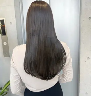ロング カラー パーマ ヘアアレンジ 透明感カラー✂︎ /縮毛矯正/YUKAのヘアスタイル