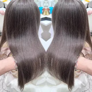 セミロング カラー メンズカット ブリーチ ‬JINのヘアスタイル
