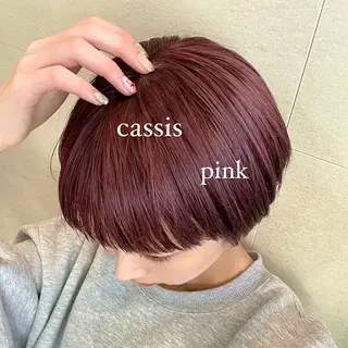 ショート カラー 顔まわり🥨レイヤー /透明感/水口舞奈のヘアスタイル