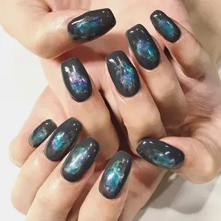 ネイル 渋谷／チップ長さ出し 👑アプレgel-xのネイルデザイン