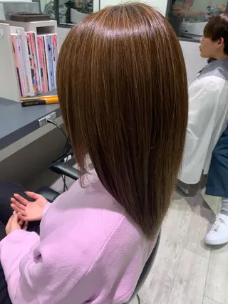 セミロング ❄ブリーチカラー❄ 佐原昌樹のヘアスタイル