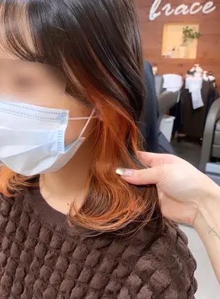 ミディアム レイヤー/艶髪カラー 森本くるみのヘアスタイル