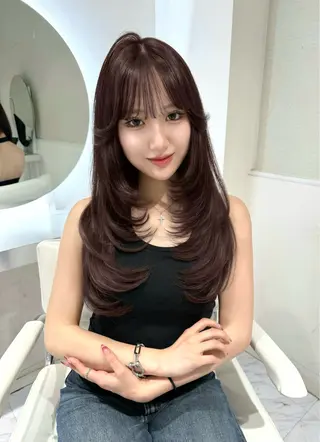 ロング カラー レイヤーカット🫧 🎀Tomoka🎀のヘアスタイル