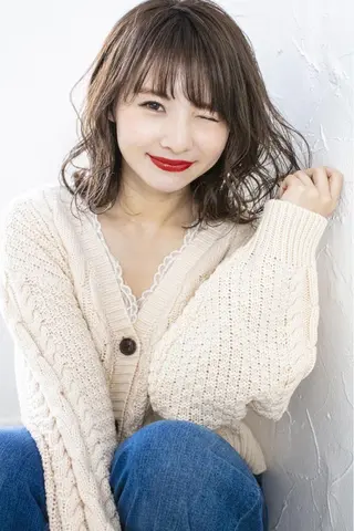ミディアム カラー ️韓国ヘア/レイヤー カット❤️Yūkaのヘアスタイル