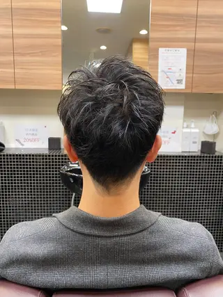 ショート メンズ メンズパーマモデル 大募集中のヘアスタイル
