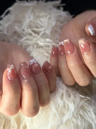 ショート Latte Nail 十三のネイルデザイン
