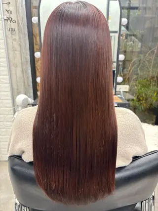 ロング カラー 梅雨対策すぐ巻ける ☔️縮毛矯正勝倉　麗のヘアスタイル