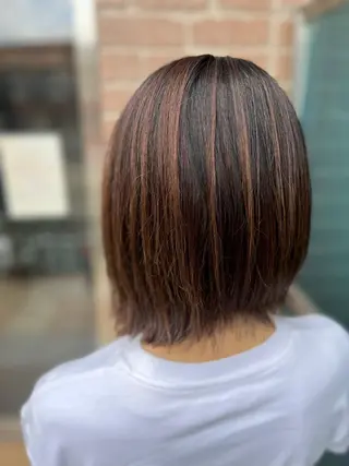 ショート カラー パーマ ヘアアレンジ メンズ キッズ ネイル マツエク・マツパ アイブロウ 久木原 ゆりのヘアスタイル