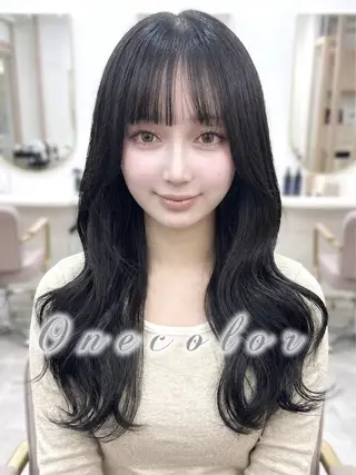 ロング カラー 🎀🎶はがりな ワンカラー💝のヘアスタイル