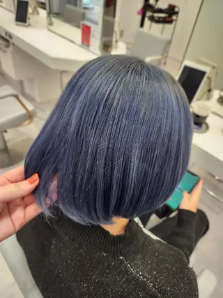 ミディアム カラー 推しアニメカラー🌈 ツヤ透明感カラー🦄のヘアスタイル