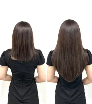 ロング 💎エクステ× 🩵カラーBIZEのヘアスタイル