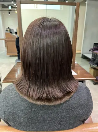 ショート カラー 縮毛矯正 / 透明感カラー首藤大翔のヘアスタイル