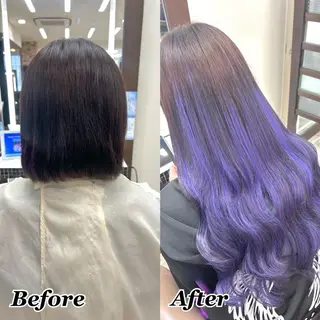 ヘアメ🎀ハイトーン 🩵エクステ🪄しほのヘアスタイル