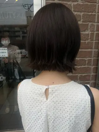 ミディアム パーマ 久木原 ゆりのヘアスタイル