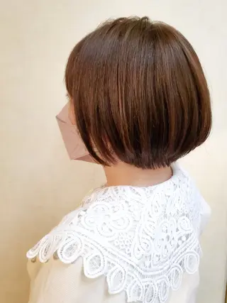 ショート カラー 髪質改善 常世田のヘアスタイル