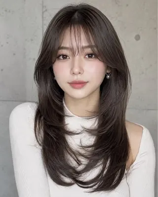 セミロング カラー ヘアアレンジ 🌫️大人韓国ヘア 🌫️naoyaのヘアスタイル
