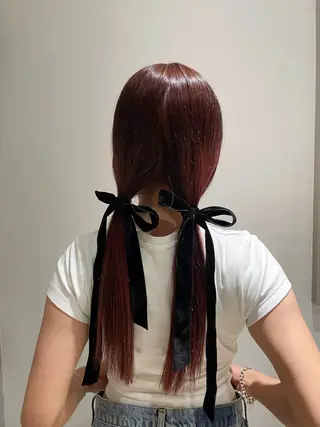 ロング 盛れる透明感カラー momokaのヘアスタイル