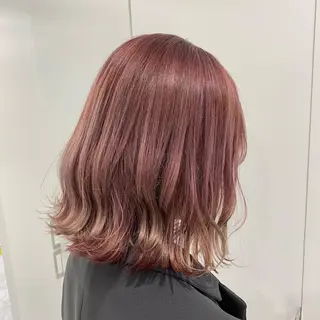 ミディアム カラー mai🍑暖色カラー /レイヤー💖のヘアスタイル