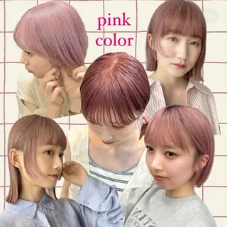 ショート カラー 顔まわり🥨レイヤー /透明感/水口舞奈のヘアスタイル