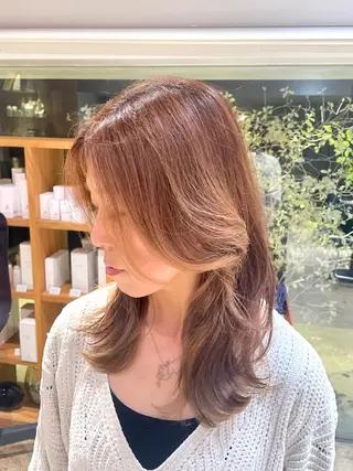 セミロング 田口 純怜のヘアスタイル