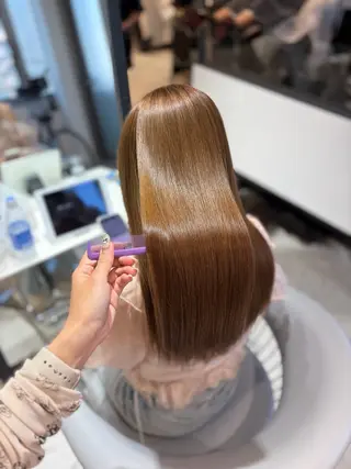ロング カラー ヘアセット/レイヤー 赤み消し/はるかのヘアスタイル