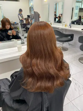 セミロング カラー ヘアアレンジ Over hair_ misakiのヘアスタイル