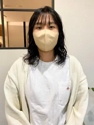 ミディアム パーマ ショート& パーマ　坂本のヘアスタイル