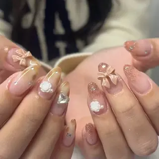 ネイル ネイル💕& まつ毛パーマのネイルデザイン