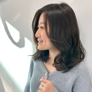 ミディアム パーマ ❇️安達 優心❇️ レイヤー/艶髪特化のヘアスタイル