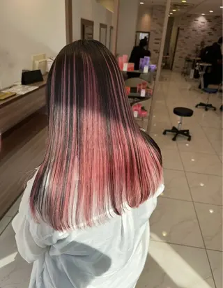 ミディアム カラー 【複雑履歴ブリーチ】 中村　玲仁のヘアスタイル