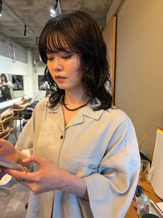 ミディアム みやけ ひなのヘアスタイル