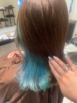 セミロング カラー 💞暖色カラー 💞risaのヘアスタイル