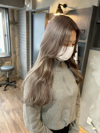ロング カラー yoriダブルカラー 代表すがわらのヘアスタイル