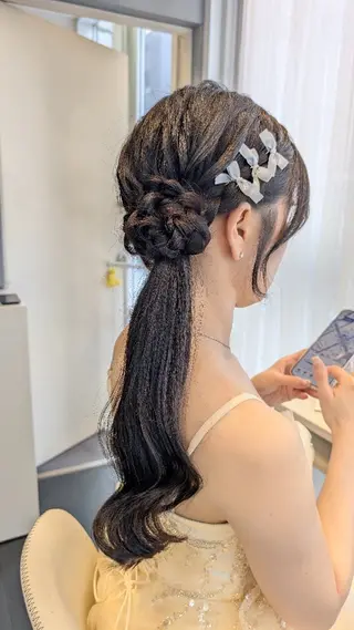 ロング ヘアアレンジ 似合わせヘアメイク 🫧moko🫧のヘアスタイル