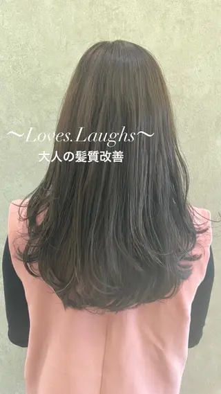 セミロング カラー 小野 優太のヘアスタイル