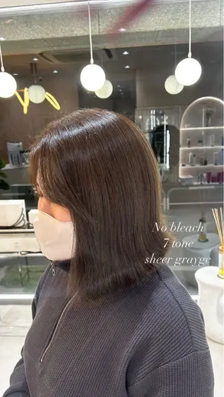 セミロング カラー 🫧赤み消し*艶髪 nanami🫧のヘアスタイル