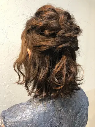 ミディアム ヘアアレンジ サワタ ミサのヘアスタイル