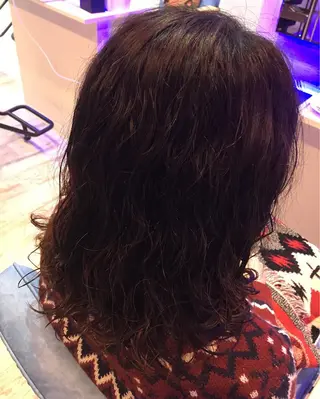 ミディアム パーマ 白井 つづりのヘアスタイル